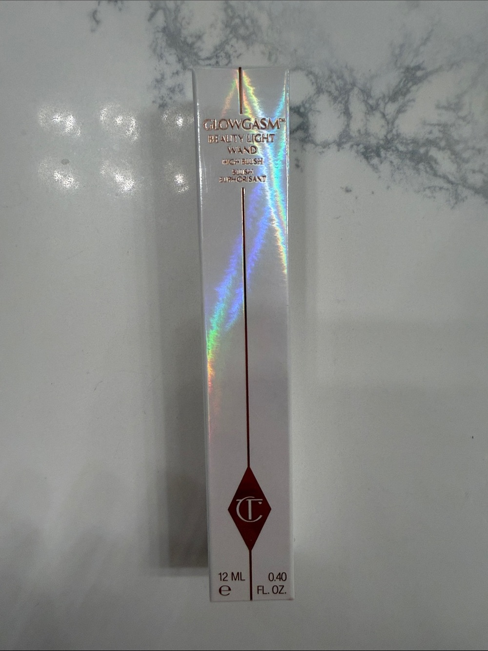 Charlotte Tilbury Glowgasm Beauty Light Wand - White Holographic